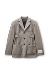 Alexander Wang mink melange 灰色羊毛马海毛西装外套