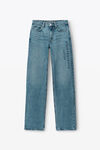 Alexander Wang vintage light indigo ez mittelhohe jeans mit geprägtem logo