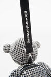 alexander wang beiress wristlet in crystal mesh white