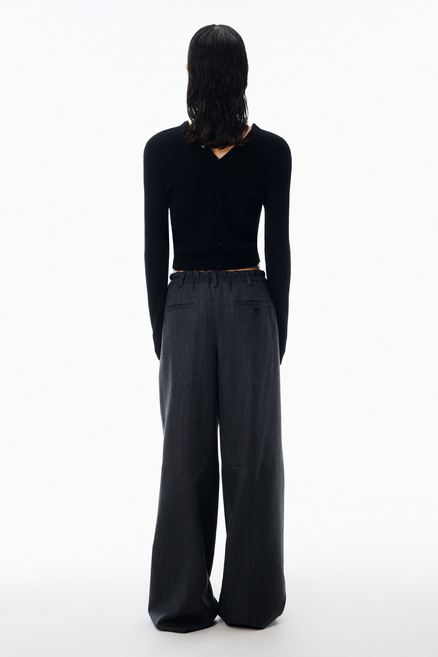 Alexander Wang Tailored Pant In Heritage Wool In Black