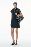 Alexander Wang washed navy/washed blue layered polo short-sleeve minidress