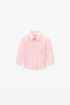 alexander wang chemise boutonnée en coton compact light pink