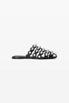Alexander Wang black rexa 皮质网格拖鞋