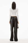 alexander wang turtleneck top in stretch knit soft white