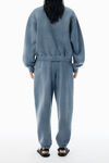 Alexander Wang washed blue ink blue puff-print logo sweatpants