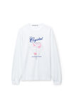 graphic long sleeve tee in compact jersey