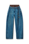 Alexander Wang deep blue jeans a palloncino indaco con design integrato