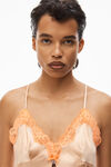 alexander wang butterfly cami top in silk charmeuse peach sorbet