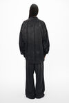 Alexander Wang fog crease wash creased wash button up in cotton hemp jersey