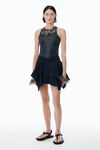 Alexander Wang black black deconstructed cotton skirt