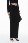 Alexander Wang black ruched maxi skirt