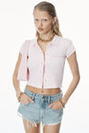 Alexander Wang barely pink polo 开衫
