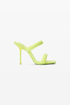 Alexander Wang fluo yellow julie 105 毫米尼龙管状凉鞋