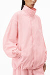 alexander wang 皱褶尼龙烫钻运动夹克 light pink