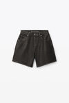 alexander wang 涂层牛仔布加大版型牛仔短裤 grey aged