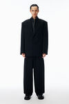 Alexander Wang black mid-rise boxer panel pant relaxed