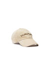 Alexander Wang weathered tan 3d logo-embroidered flocked denim cap