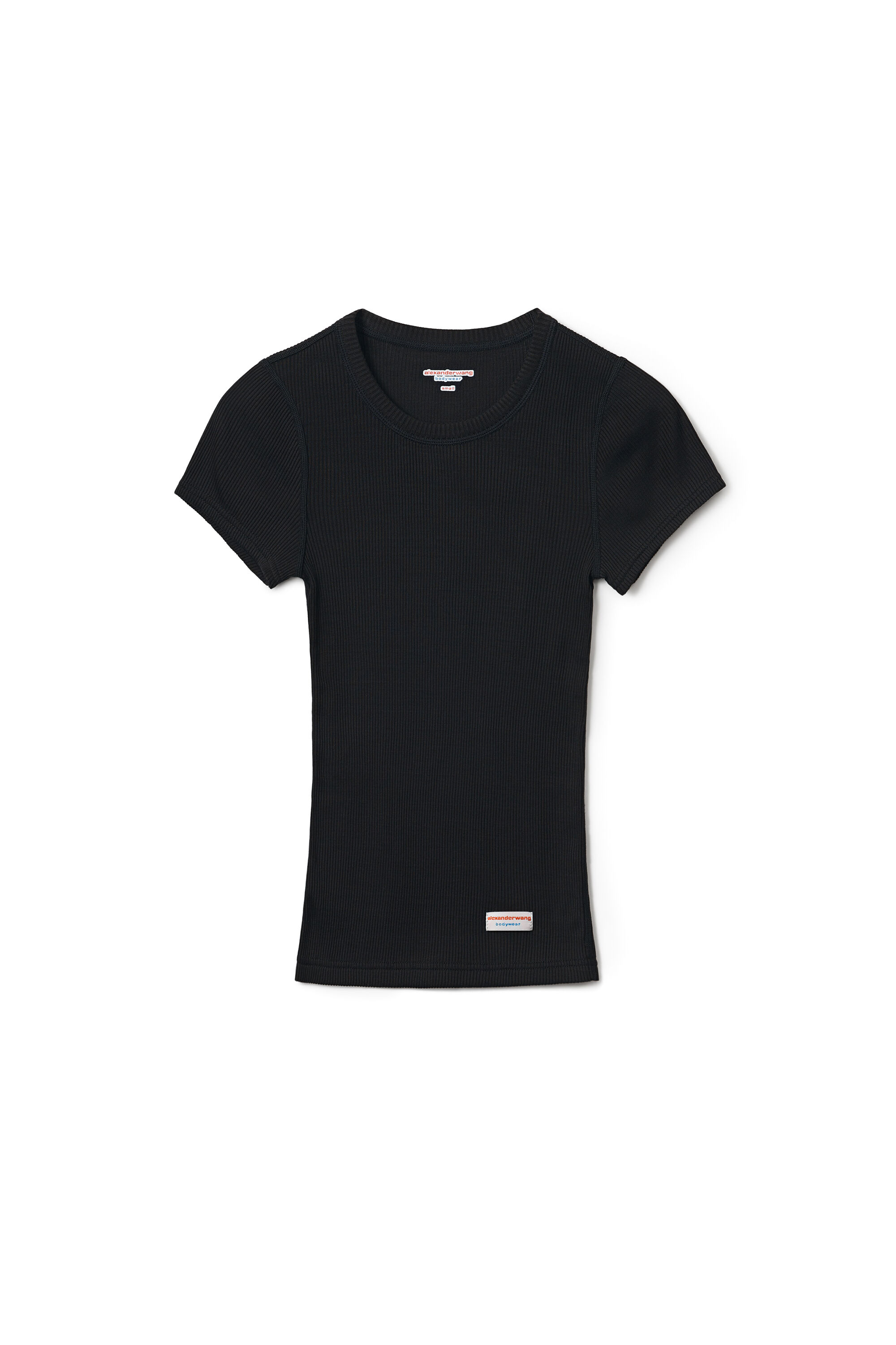 SHORT-SLEEVE TEE IN RIBBED COTTON