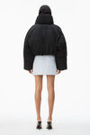 crystal hotfix cropped puffer jacket