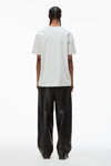 Alexander Wang light heather grey pocket tee in high twist jersey