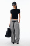 Alexander Wang black t-shirt aus wolle mit kurzen ärmeln