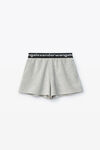 alexander wang 弹力灯芯绒短裤 heather grey