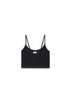 cropped ribbed cotton cami tank