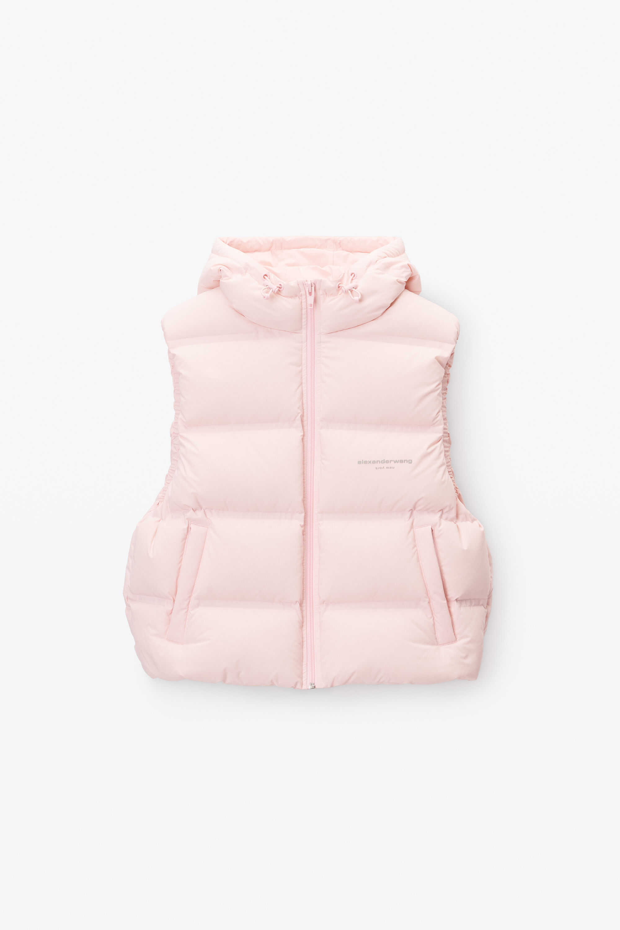 【Alexander Wang】Puffer Vest with Logo Patch Alexander Wang Puffer Vest With Logo Patch in Black | Lyst