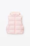 Alexander Wang light pink 短款格纹羽绒背心
