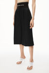 alexander wang culotte pant in cotton tailoring black