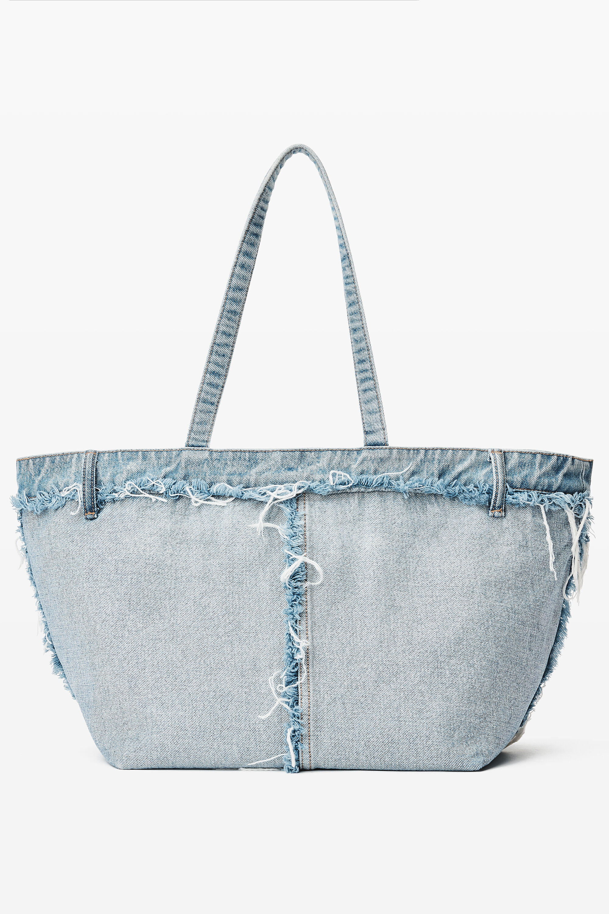 PUNCH DENIM LARGE TOTE in BLEACH BLUE | alexanderwang®