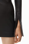 alexander wang crystal cuff dress in stretch jersey black