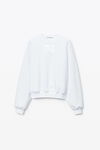 alexander wang 发泡徽标装饰硬挺毛圈布运动衫 white