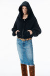 Alexander Wang vintage marbled blue vintage-effect marbled blue foldline denim skirt