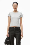 alexander wang 高捻针织紧身 t 恤 heather grey
