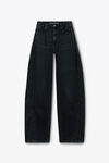 Alexander Wang grey aged logo-embossed balloon jeans