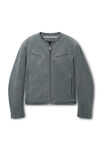 Alexander Wang grey veste de moto droite oversize