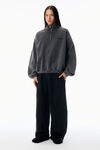 Alexander Wang washed asphalt 灰色半拉链运动衫