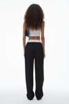 Alexander Wang black pleated trouser in wool tailoring