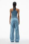 Alexander Wang washed blue wide-leg pant in cotton jersey