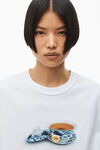 alexander wang teacup graphic tee in compact jersey bright white