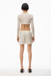 alexander wang 真丝绉缎经典平角短裤 bone