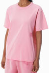 Alexander Wang washed lotus pink cotton-jersey logo tee