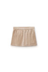 Alexander Wang warm taupe 拷花丝绒中腰迷你裤裙