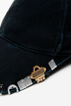 Alexander Wang washed black 黑色涂鸦徽标棒球帽
