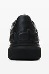alexander wang puff pebble leather sneaker with logo black
