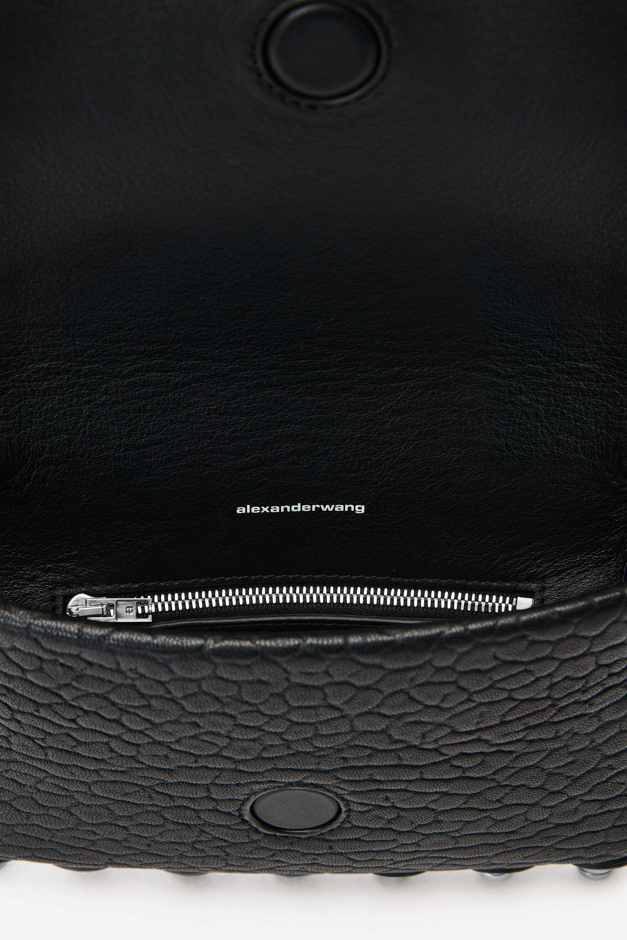 Roz Wallet with Crossbody Strap in Leather in BLACK