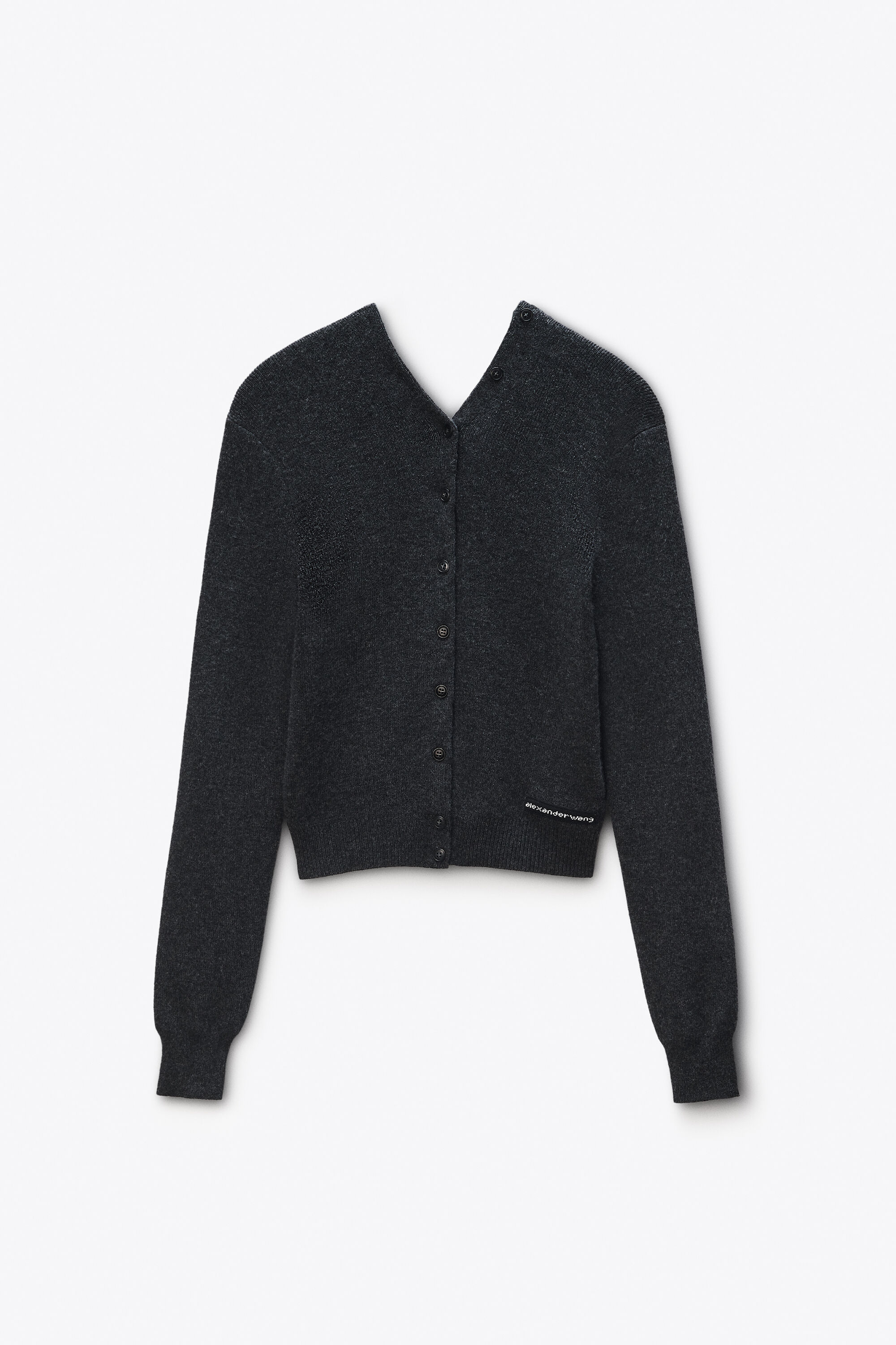 【MiKI】alexanderwang カーディガン Cardigan in Wool with Continuous Placket