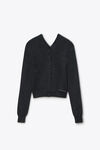 Alexander Wang charcoal cardigan mit durchgehender knopfleiste aus wolle