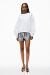alexander wang ストラクチャードテリー パフロゴ スウェットシャツ white